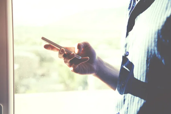 Man hand phone — Stock Photo, Image