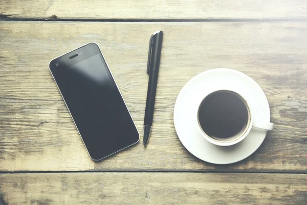 coffee and  phone