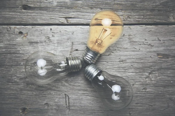 Bulbs on table — Stock Photo, Image