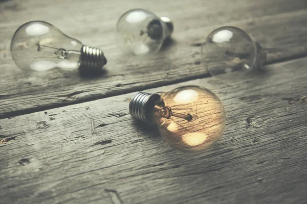 Bulbs on table — Stock Photo, Image