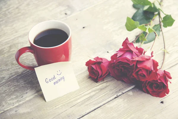 roses and coffee