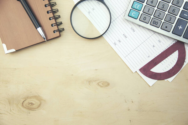 stationery on table