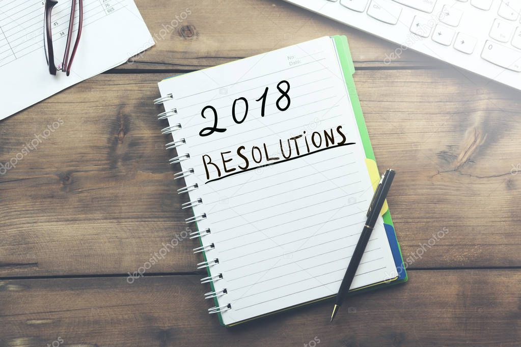 2018 Resolutions with keyboard