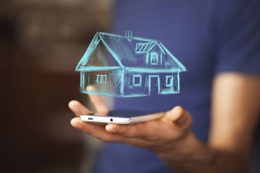 Erkek el telefon ile