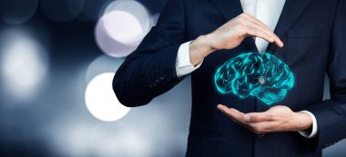  işadamı'nın el ve beyin  