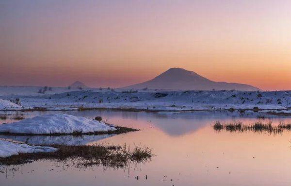 Montage Ararat au coucher du soleil — Photo