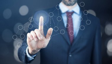 Sanal arayüzde işadamı düğmesine bas.