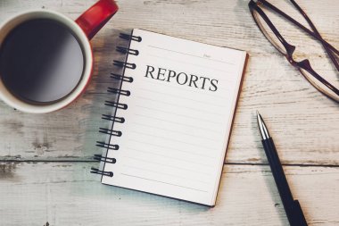 Defter ile dolma kalem ve yazılı kelime raporları