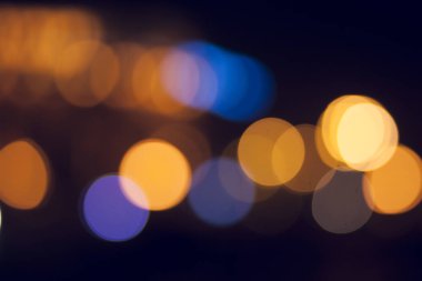 Şehir gece bokeh arka plan.