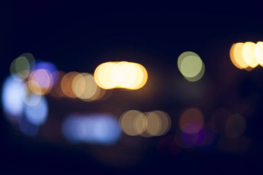 Şehir gece bokeh arka plan.