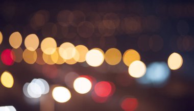 Şehir gece bokeh arka plan.