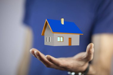 işadamı ile çizilmiş ev simgesini 