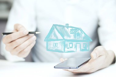 Adam el telefon ev modeli ile