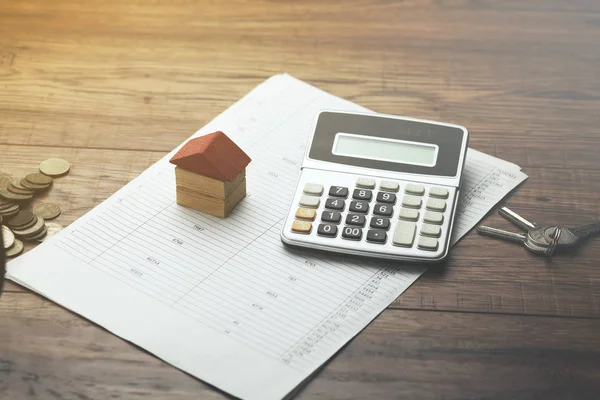 House Calculator Keys Document — Stock Photo, Image