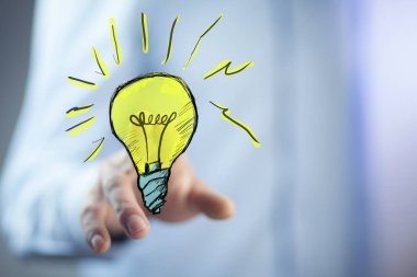 Ekranda insan eli ampulü