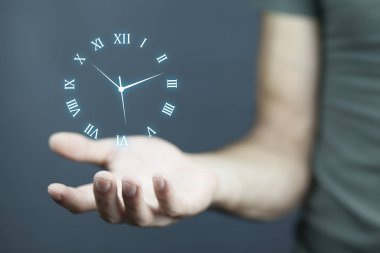 Ekrandaki adam el saati