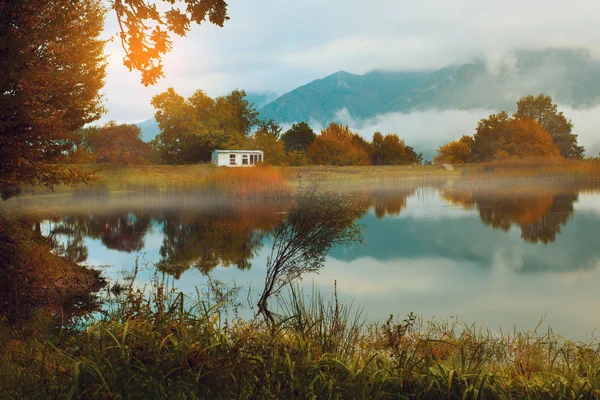 Beautiful Colors Autumn Park Lake — Stock Photo, Image