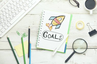 klavye ile not defterine golas metni