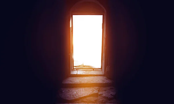 Jasne Drzwi Światło Tło — Zdjęcie stockowe