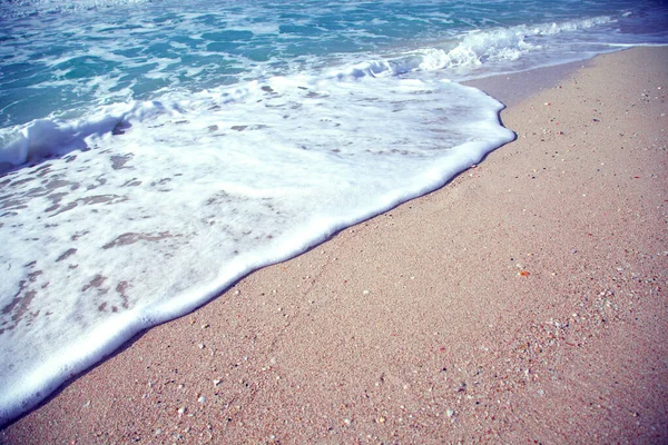 Onda Macia Oceano Azul Sandy Beach — Fotografia de Stock