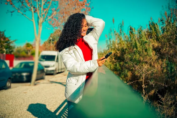 Teenager Girl Loving Nature Quiteness Looking Inspiration Smiling Innocently Life — Stock Photo, Image