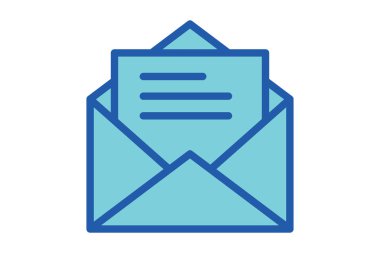 Zarf Simgesi Vektör İllüstrasyon Logo Şablonu