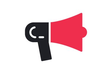 Megafon Simgesi Vektör İllüstrasyon Logo Şablonu