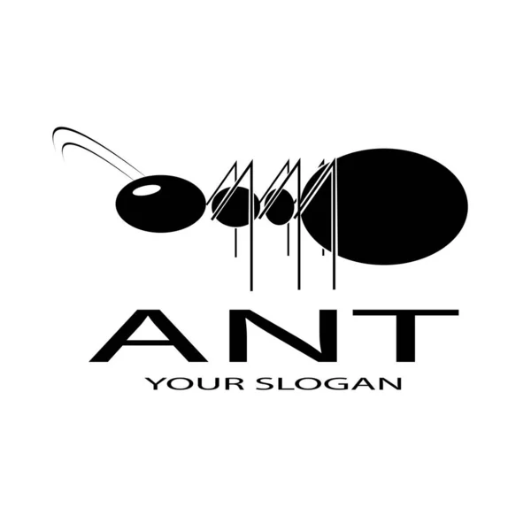 Il design del logo vettoriale delle formiche è semplice — Vettoriale Stock