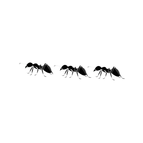 Ilustracja tła mrówek w kolejce — Wektor stockowy