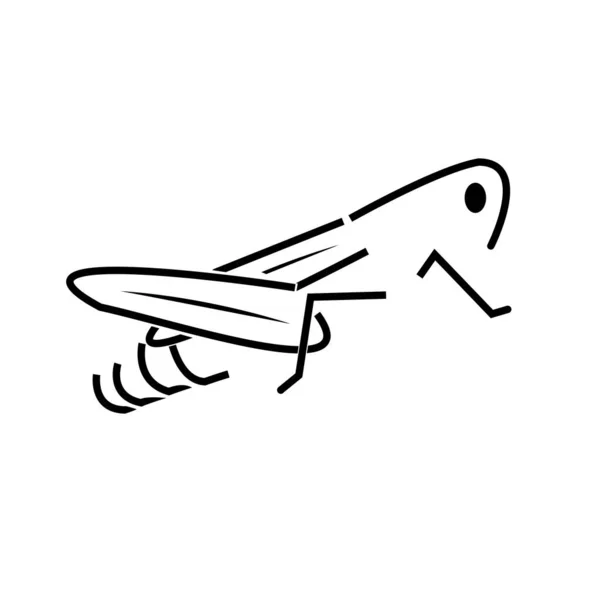 Kriket böceği logo vektör simgesi