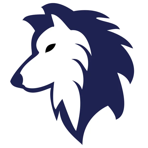 Sneeuwwolf vector logo ontwerp — Stockvector