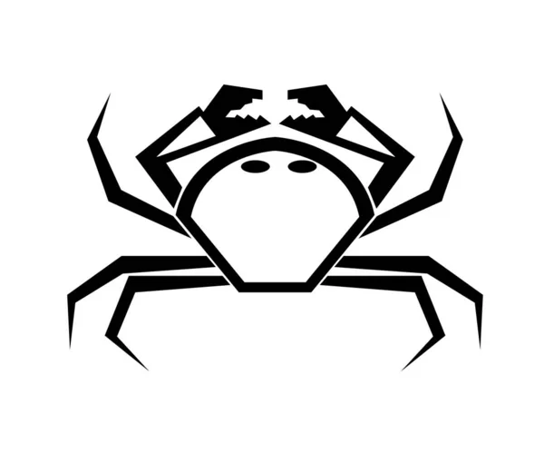 Logo du crabe pour la nourriture et le goût design vectoriel — Image vectorielle