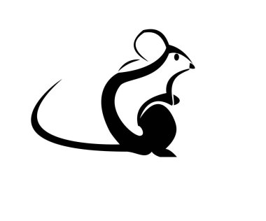 Basit vektör fare tasarımı logosu