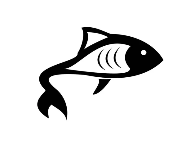 Poisson logo vecteur design icône — Image vectorielle