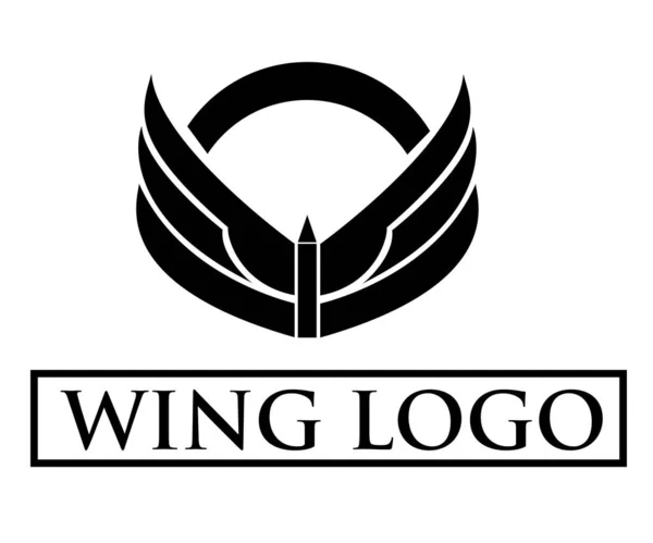 Logo de conception vectorielle aile simple — Image vectorielle