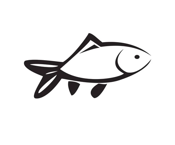 Logotipo de peixe vetor de design simples — Vetor de Stock