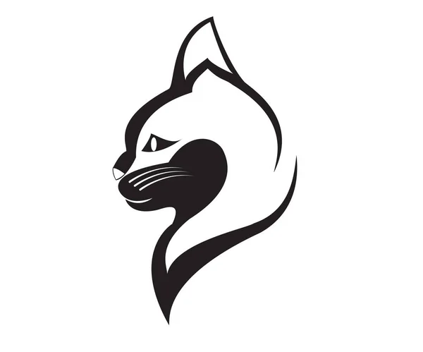 Katze logo einfacher Design-Vektor — Stockvektor