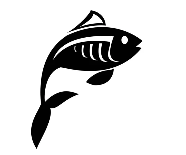 Fresh fish vector logo design — Stock Vector