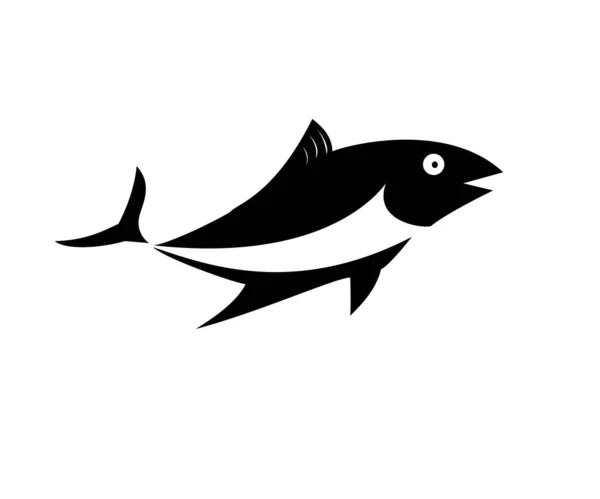 Design de logotipo de vetor de peixe fresco — Vetor de Stock