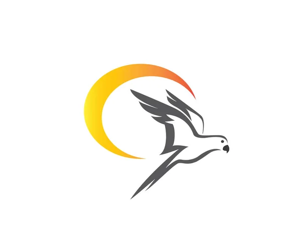 Diseño Simple Del Logotipo Del Vector Aves — Vector de stock