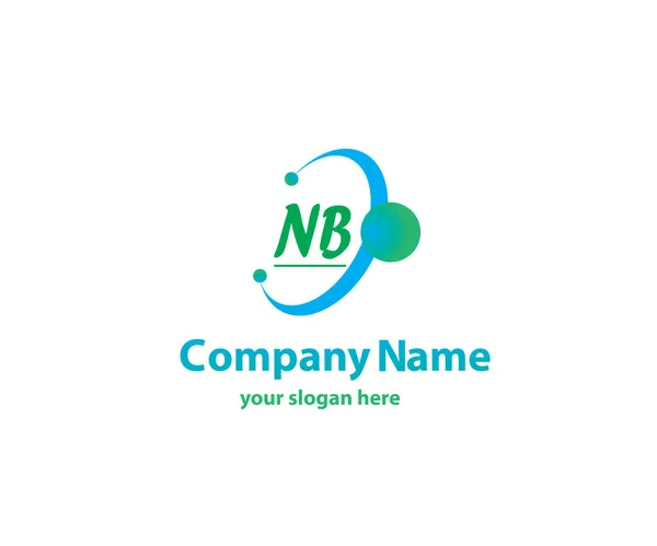 nb şirket logo tasarım vektörü