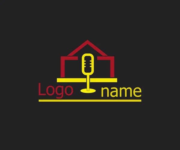 Vector Design Logo Casei Radio — Vector de stoc