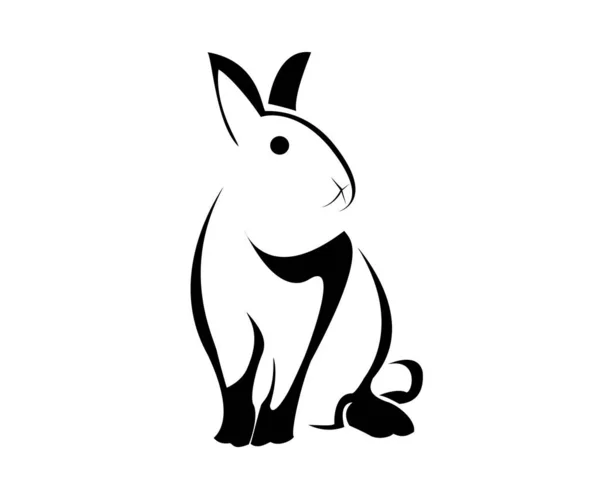 Tavşan vektör sanat logosu tasarımı