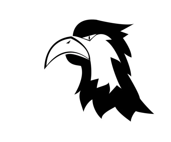 Örn Huvud Logotyp Design Vektor Ikon — Stock vektor