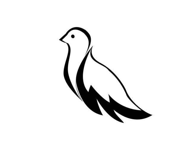 Icono Vector Diseño Logo Pájaro — Vector de stock