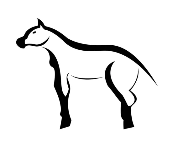 Diseño Simple Del Logotipo Del Caballo Vector — Archivo Imágenes Vectoriales