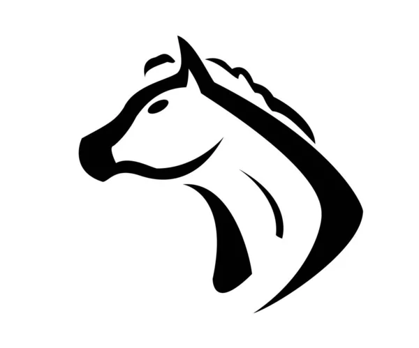 Diseño Simple Del Logotipo Del Caballo Vector — Vector de stock