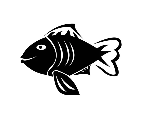 Conception Simple Logo Poisson Vecteur — Image vectorielle