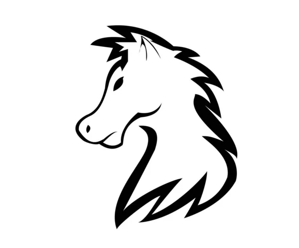 Simple Vector Horse Logo Design — Stock Vector