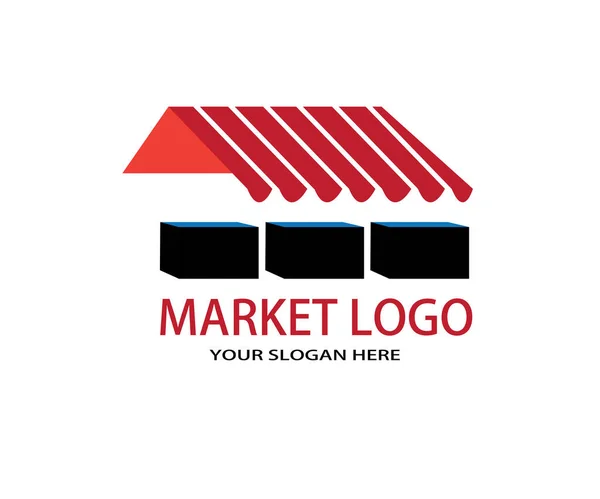 Conception Simple Logo Marché Vectoriel — Image vectorielle